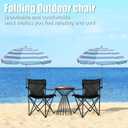 Yuntau 1 Set Beach Chair with Umbrella Foldable Camping Chair Fold up Umbrella with Universal Clamp Large Portable for Outdoors Fishing Camping Hiking Travel Picnic Beach(Black,Blue,White,Striped)
