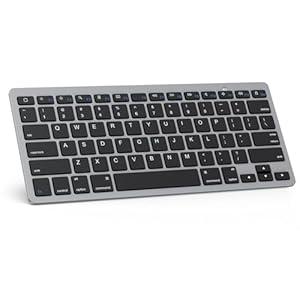 OMOTON Bluetooth Keyboard Compatible with iPad 10th Generation, iPad 10.2 (9th/ 8th/ 7th), iPad Pro 13/ 12.9/ 11 inch, iPad Air/ Mini and More iOS Devices, Black Grey