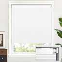 LazBlinds Cordless Cellular Shades, No Tools No Drill Blackout Honeycomb Shades Pleated Blinds for Windows, 35.5'' W x 72'' H, Silver White