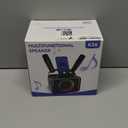 Karaoke Machine,Portable Bluetooth Speaker with 2 Wireless Microphone for Adults & Kids with LED Lights, Karaoke Microphone with PA System Supports USB/TF/AUX,Gift for Party (Black)