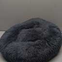 Rabbitgoo Cat Beds for Indoor Cats, 20 inches Cat Bed Machine Washable, Fluffy Round Pet Bed Non-Slip, Calming Soft Plush Donut Cuddler Cushion Self Warming for Small Dogs Kittens, Dark Grey, Medium