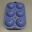 Ice Ball Maker, TINANA Reusable 2.5 Inch Ice Cube Trays, Easy Release Silicone Round Ice Sphere Tray with Lids & Funnel for Whiskey, Cocktails & Bourbon Blue