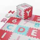 36PCS Foam Floor Tiles Interlocking Puzzle Foam Tiles for Kids Soft Baby Play Mat, 12"x12" Large Educationa Jigsaw Foam Floor Mats for Playroom, Nursery, Gym (D)