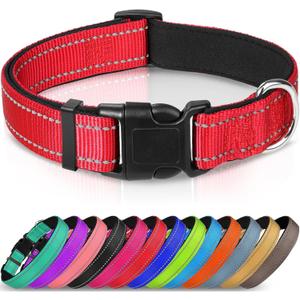 Reflective Durable Nylon Dog Collar, Adjustable Quick Release Buckle Pet Collars for Extra Small