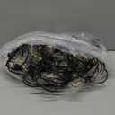 Brightever LED Outdoor String Lights 100FT Patio Lights with 52 Shatterproof ST38 Vintage Edison Bulbs, Outside Hanging Light Waterproof for Porch, Deck, Garden, Backyard, Balcony, 2700K Dimmable (100FT-Warm White, Black Wire)