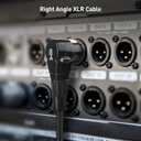 Cable Matters 2-Pack Right Angle XLR Cable, XLR Microphone Cable - 3ft, Oxygen-Free Copper (OFC) Microphone Right Angle Cord, Mic Cord, Black