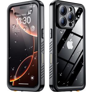 SPIDERCASE for iPhone 16 Pro Max Case Waterproof, [12FT Military Drop Proof] [IP68 Waterproof] [Full Body Protection] Heavy Duty Protective Cover for iPhone 16 Pro Max 6.9, Black