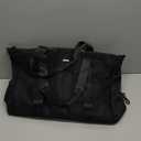 Gym Bag for Women, 3-in-1 Duffle with Laptop & Yoga Mat Space, Travel Bag with Shoe Compartment, Luggage Sleeve & Toiletries Pouch, Lightweight Weekender Carry On, Water Resistant (Black)