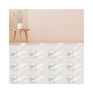 FENRUNXU Shoe Slots Organizer for Closet,12PACK Shoe Stacker Shoe Rack Organizer for Closet Space Saver Storage Shoe Holder Organization(Transparent)