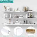 Aolloa 6 PCS Shelf Dividers for Closet Organization Acrylic Clear Closet Shelf Divider for Wooden Shelving Suitable for Wooden or Vertical Shelves Or Bedroom, Kitchen and Office