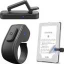 Page Turner Ring for Kindle,Remote Control for iPhone iPad Android Tablets E-Readers,Clicker Page Turner for Kindle Accessories for Camera Video Record&Shutter Selfie (Black)