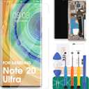 OLED for Samsung Note 20 Ultra 4g Screen Replacement for Samsung Galaxy Note 20 Ultra 5g LCD Screen Kits SM-N986U SM-N985F/DS Digitizer Repair Touch Display Assembly with Frame (Mystic Bronze, Gold)
