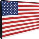 Outdoor 55" TV Set Cover,Scratch Resistant Liner Protect LED Screen Best-Compatible with Standard Mounts and Stands (American Flag )