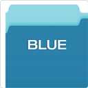 Pendaflex Two-Tone Color File Folders, Legal Size, Blue, 1/3 Cut, 100/BX (153 1/3 BLU)