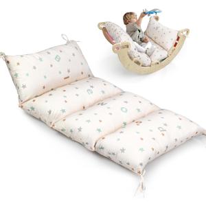 BlueWood Cushion for Climbing Arch, Montessori Philosophy Soft and Non-Slip Pillow for Kids, Pikler Cushion for Reading, Playing, Games, Parties (Pearl)