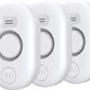 Water Leak Detector Sensor Alarm: Home Water Flooding Monitor Smart Sink Overflow Monitoring Adjustable Wet Moisture Alert Pipe Leakage Drip Detection Warning for Basement Floor 3Pack (White)