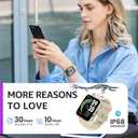 TOZO 2026 New Upgraded Smart Watch for Men Women for iPhone&Android, 1.83" Fitness Tracker Bluetooth Call [Answer/Make], IP68 Waterproof Sleep Monitor, 100+ Sport Modes Gold