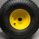 15x6.00-6 Tubeless Lawn Mower Tire and Wheel with 3/4" bearing bore, with 5/8 Bearings & Spacers, for John Deere Mower, Craftsman, Husqvarna Lawn Tractor, 570 lbs Capacity, 4 Ply, 1 Pack