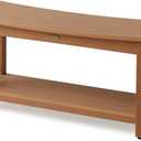 36'' Large Shower Bench Seat, Poly Lumber Bath Stool for Inside Shower Waterproof, HDPS Bathroom Chair for Shaving Legs with Adjustable Feet, Non-Slip & No Maintenance, Brown