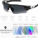 BEACOOL Polarized Sports Sunglasses for Men Women Youth Baseball Fishing Cycling Running Golf Motorcycle Tac Glasses UV400