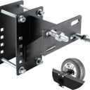 fouwick Trailer Spare Tire Mount, Spare Tire Bracket Fits 4 & 5 & 6 Lugs Trailer Wheels on 4", 4.5'', 4.75'', 5'' and 5.5'' Bolt Patterns, Hold up to 150 Lbs, Black Spare Tire Carrier