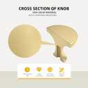 Goldenwarm 10Pack Gold Knobs for Dresser, Gold Cabinet Knobs Matte Gold Dresser Drawers Round Brass Kitchen Cabinet Handles