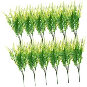 12pcs Artificial Ferns Stems Lifelike Faux Greenery Bushes Plants for Home Decor Indoor Decorative Fake Ferns Crafts