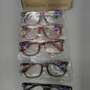 CCVOO Reading Glasses for Women/Men, Eyeglasses, Blue Light Readers for Women/Men, Computer Eye Glasses, Cheaters (*C2 Flower Mix)