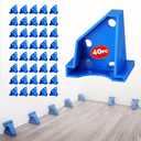 WORKPRO 40-Pack Floor Spacers, 2 in 1 Laminate Flooring Spacers with 1/2" & 1/4" Gaps, Wood Floor Install Tool for Laminate, Vinyl Plank, Tiles, Hardwood, Floating Flooring