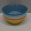 Unbreakable Large Cereal Bowls Set of 6, 32 Ounce BPA-Free Microwave & Dishwasher Safe Salad Bowls, Stackable Multicolor Kitchen Bowls for Serving, Soup, Oatmeal, Pasta, Camping & Daily Use
