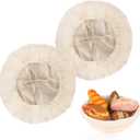 2 Pcs Bread Proofing Basket Cloth Liner Baking Dough Basket Cover Natural Rattan Banneton Proofing Cloth for Bakery Home Baking, about 10 inch