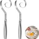 2 Pcs Seamless Danish Dough Whisk 10" Stainless Steel Dutch Bread Dough Whisk Tool for Sourdough Bread Baking, Whisking, Pastry, Cake Batter, Biscuits, Dishwasher Safe