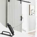 Barn Door Handles, 5.9" Gate Handle Outdoor Fence, Black Door Pulls Handle, Aluminium Alloy Sliding Closet Door Handle For Bifold Door, Kitchen, Cabinet, Bathroom, Closet, Garage Shed (8 Pack)