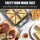 FineMade Belgian Waffle Maker with Removable Plates, Waflera Electrica, Large Waffle Iron, 3 in 1 Panini Grill Press Breakfast Sandwich Maker, Electric Griddle, Grilled Cheese Maker, Breakfast Station