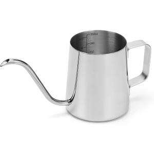 350ml Small Watering Can for Indoor Plants, 12oz Mini Plant Watering Pot with Long Spout and Handle, Silver Tiny Stainless Steel Watering-Can for Outdoor Indoor Plants Flower Garden