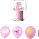 132PCS Pink Tornado Party Supplies Birthday Decorations for Girls Tornado 2nd Disposable Plates Napkins Set, Banner, Hanging Swirls, Tablecloth, Cake Topper, Balloon,Tornado 2nd 2 Year Old Baby Shower