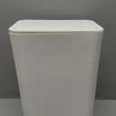 TIPGO Bathroom Trash Can with Lid, 10 Liter/ 2.6 Gallon Slim Garbage Can, Small Trash Bin Waste Basket with Pop-Up Lid for Kitchen, Bedroom, Living Room, Office (White)