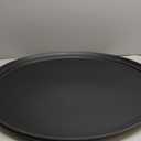 3 Pcs Large Restaurant Serving Trays 24" x 29" Oval Plastic Food Serving Tray Non Slip Rubber Lined Black Serving Tray for Cafeteria (3)