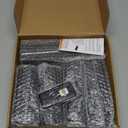 kakoya Flameless LED Candles with Timer 5 Pc Flickering Flameless Candles for Romantic Ambiance and Home Decoration Stable Acrylic Shell,with Embedded Star String,Battery Operated Candles（Black）