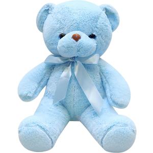 Blue Teddy Bear Stuffed Animals 13.4 inch Soft Small Teddy Bear Cute Cuddly Stuffed Plush Toys for Birthday Valentines Day Wedding Graduation Party
