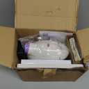 KPCB Tech Sewing Machine for Beginners [Full Set] with Finger Guard and Fabric Bundles - Mini Sewing Machine with Sewing Kits, Foot Pedal, US Adapter and Extension Table (White)