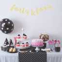 LINGTEER Forty & Foxy Gold Glitter Bunting Banner Cheers to 40th Happy Birthday Forty Years Old Funny Bday Party Decoration Gift Sign - NO DIY REQUIRED