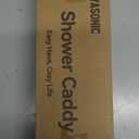 YASONIC Shower Caddy Hanging, Never Rust Shower Organizer Hanging, Aluminum Shower Racks for Inside Shower with Hooks for Razor, Bathroom Organizers and Storage with Soap Holder, Bright Silver