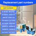 242252702 240531101 Refrigerator Water Inlet Valve for Frigidaire Electrolux Crosley, Plastic Water Inlet Valve Replacement Part Number K-76150 WV2702 241636701
