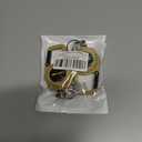 Retractable Keychain Heavy Duty, Multitool Carabiner Badge Holder, ID Holder Clip, Tactical Badge Reel With 29.5" Steel Cord, 2Pack Yellow