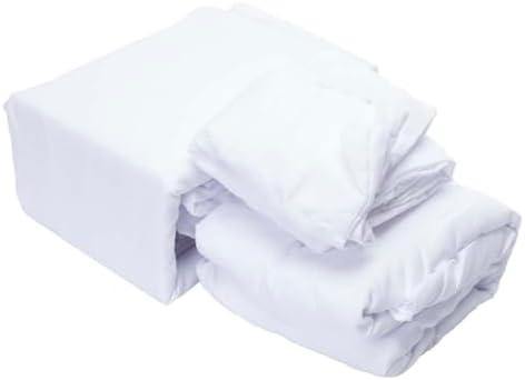 Super Soft Breathable  Set,  4 Piece with Flat Sheet, Fitted Sheet, 2 Pillowcases