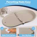 Baby Proof Me Pod Baby Changing Pad - Portable Waterproof Diaper Mat | Portable Waterproof Baby Changing Pad with Safety Belt, Wipeable Diaper Change Mat for Travel, Folds Compact - Pod