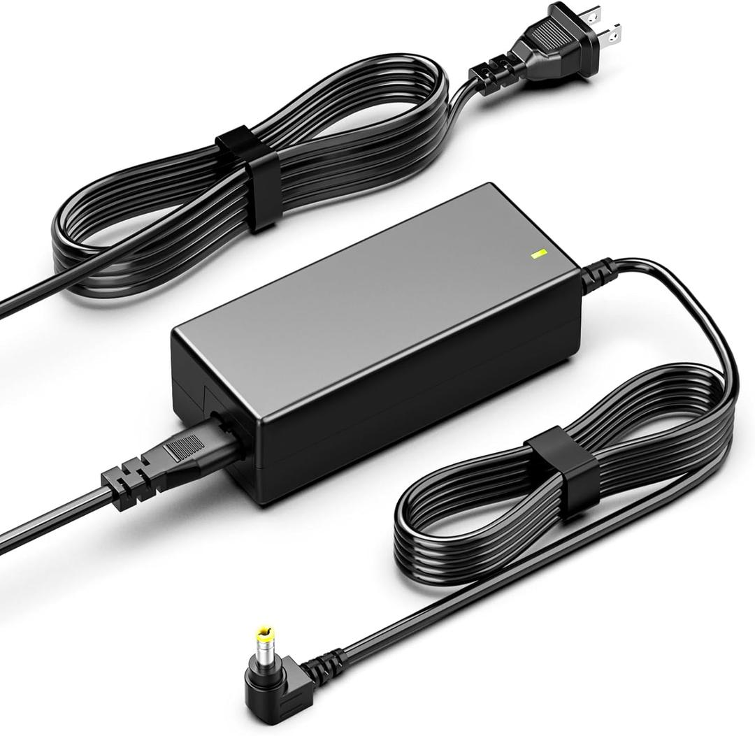 65w Laptop Charger Compatible with Toshiba Satellite A205 A215 A655 C55 C55D C55T C655 C675 C855 L55 L655 L675 L745 L755 P755 S55, Portege Z930 Z830 Power Supply Cord