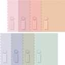 Fuutreo 8 Set Discbound Notebook Cover and Disc Set 8.5 X11.75 Inch Polyethylene Cover with Disc Suitable for Letter Size Fill Page for Work Meeting(Cute Color)