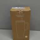 KISSKIND 40 oz Lumispin Tumbler with Handle and Hidden Straw, 100% Leak Proof Water Cup with Handle, Insulated Water Bottle for Travel, Mom, Nurse, Teacher, Student, Butter Yellow